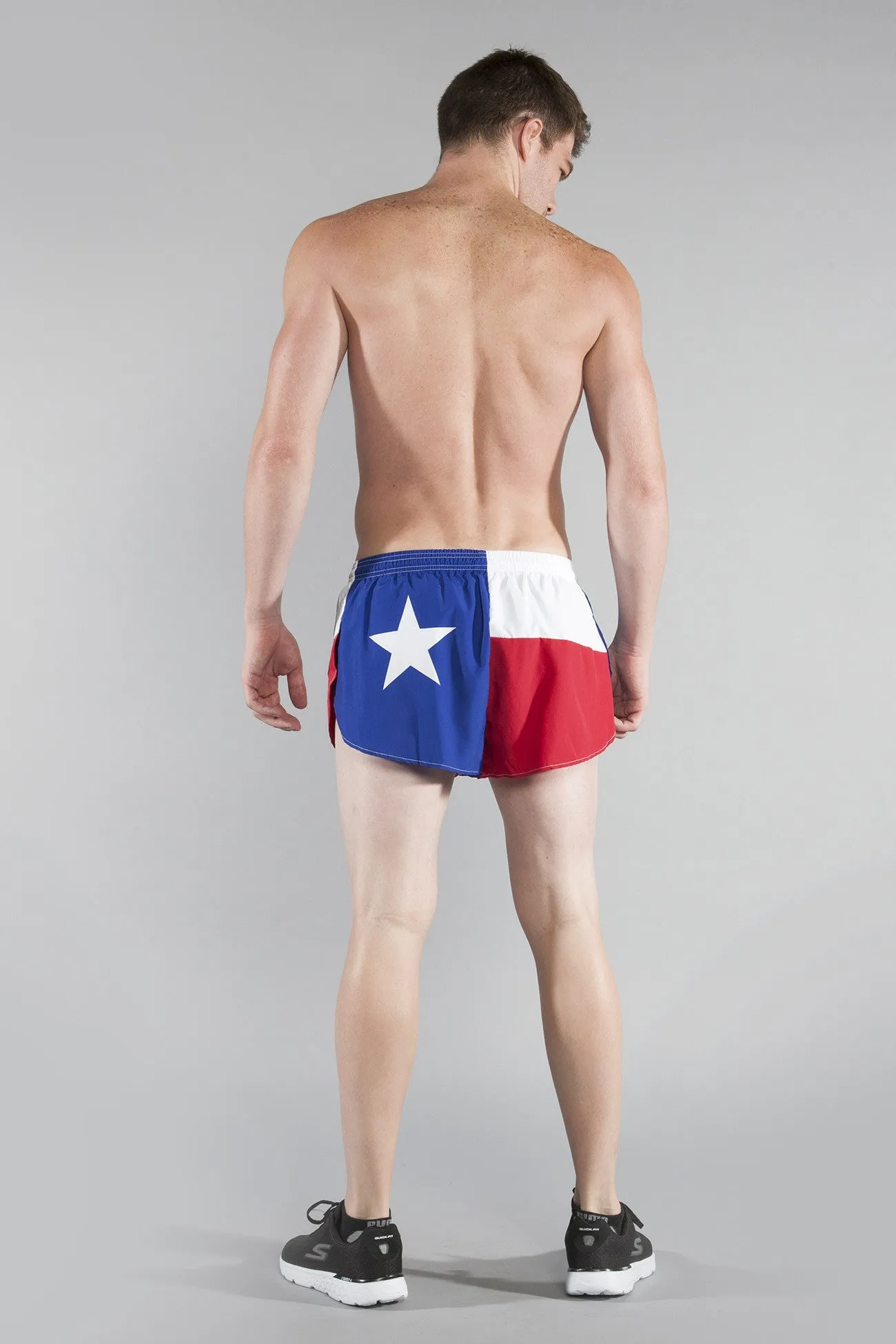 Men's Flag 1" Elite Split Shorts [S-T] - Texas