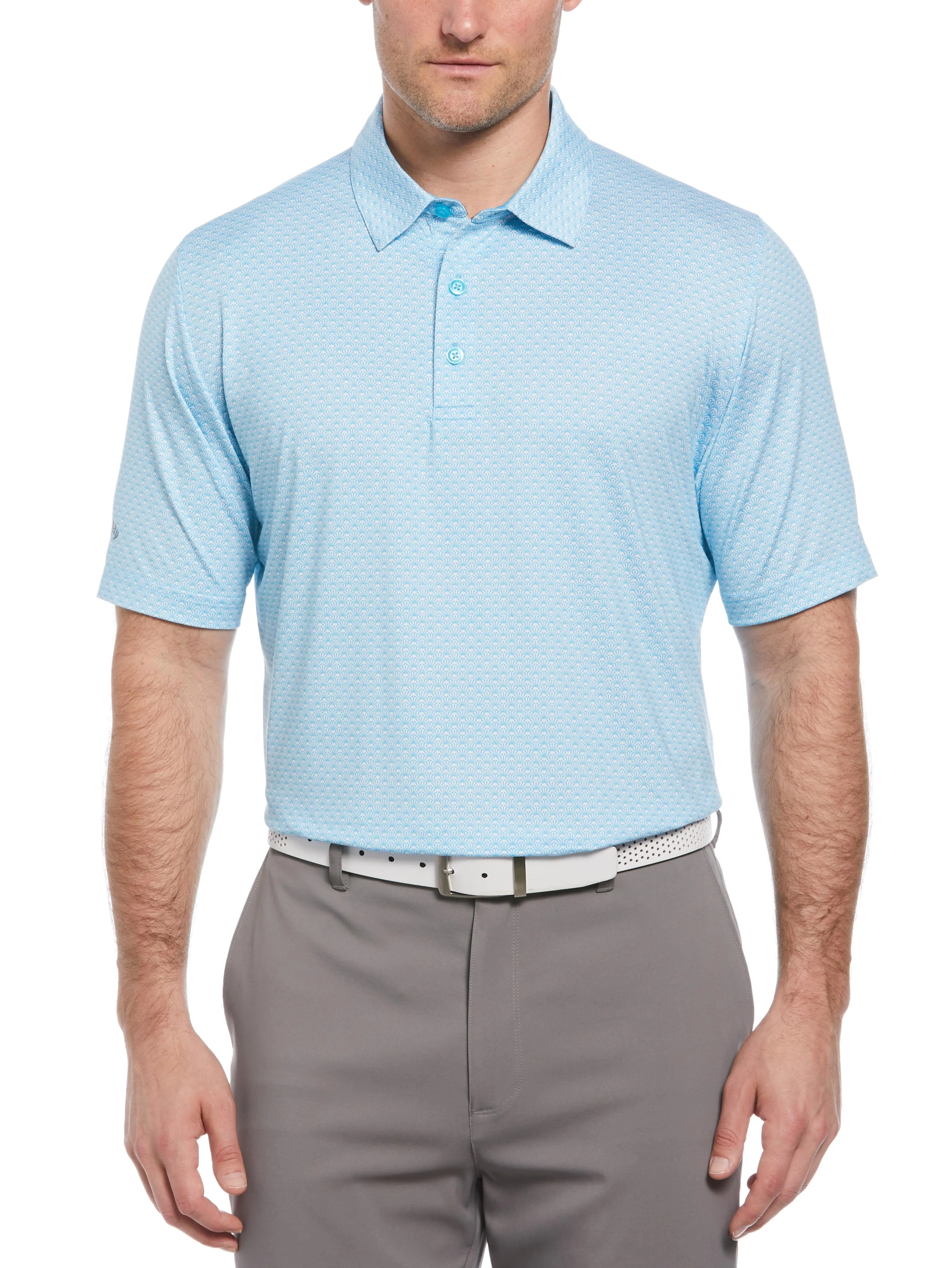 Mens Trademark Golf Print Golf Polo