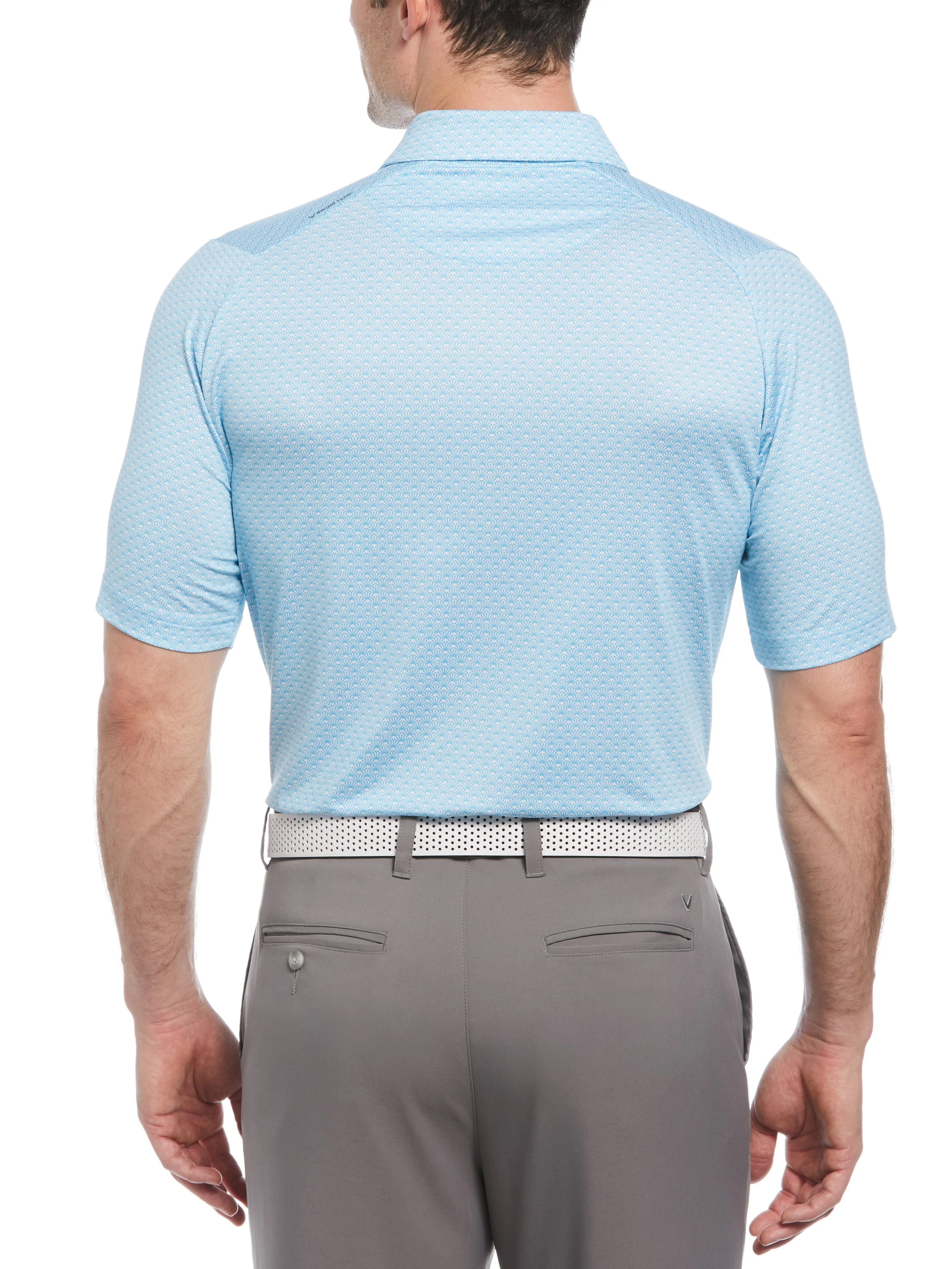 Mens Trademark Golf Print Golf Polo