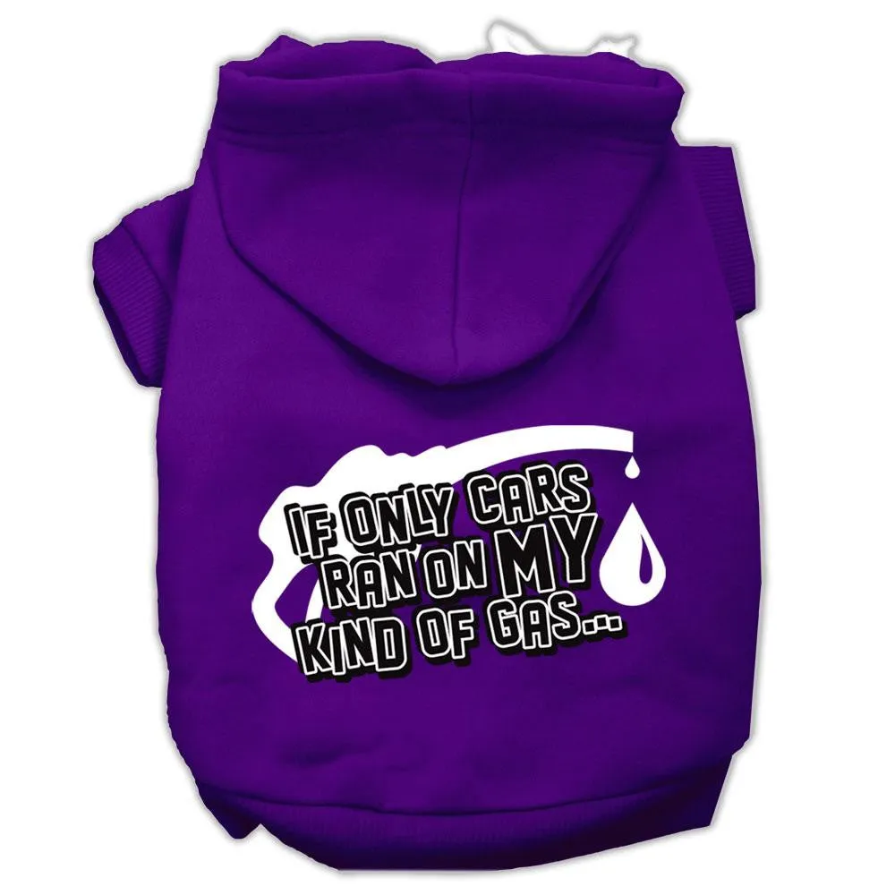 My Kind of Gas Screen Print Pet Hoodies Purple Size XXXL(20)