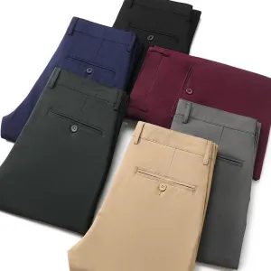 New Micro Elastic Burgundy Pants