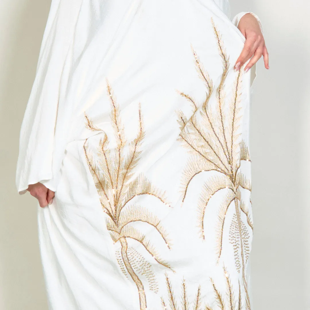 Oversize palm embroidered kimono wholesale