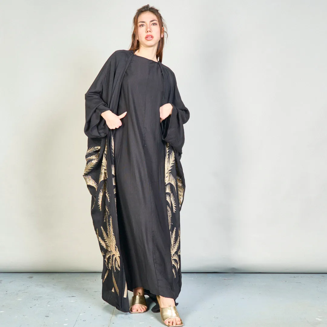 Oversize palm embroidered kimono wholesale