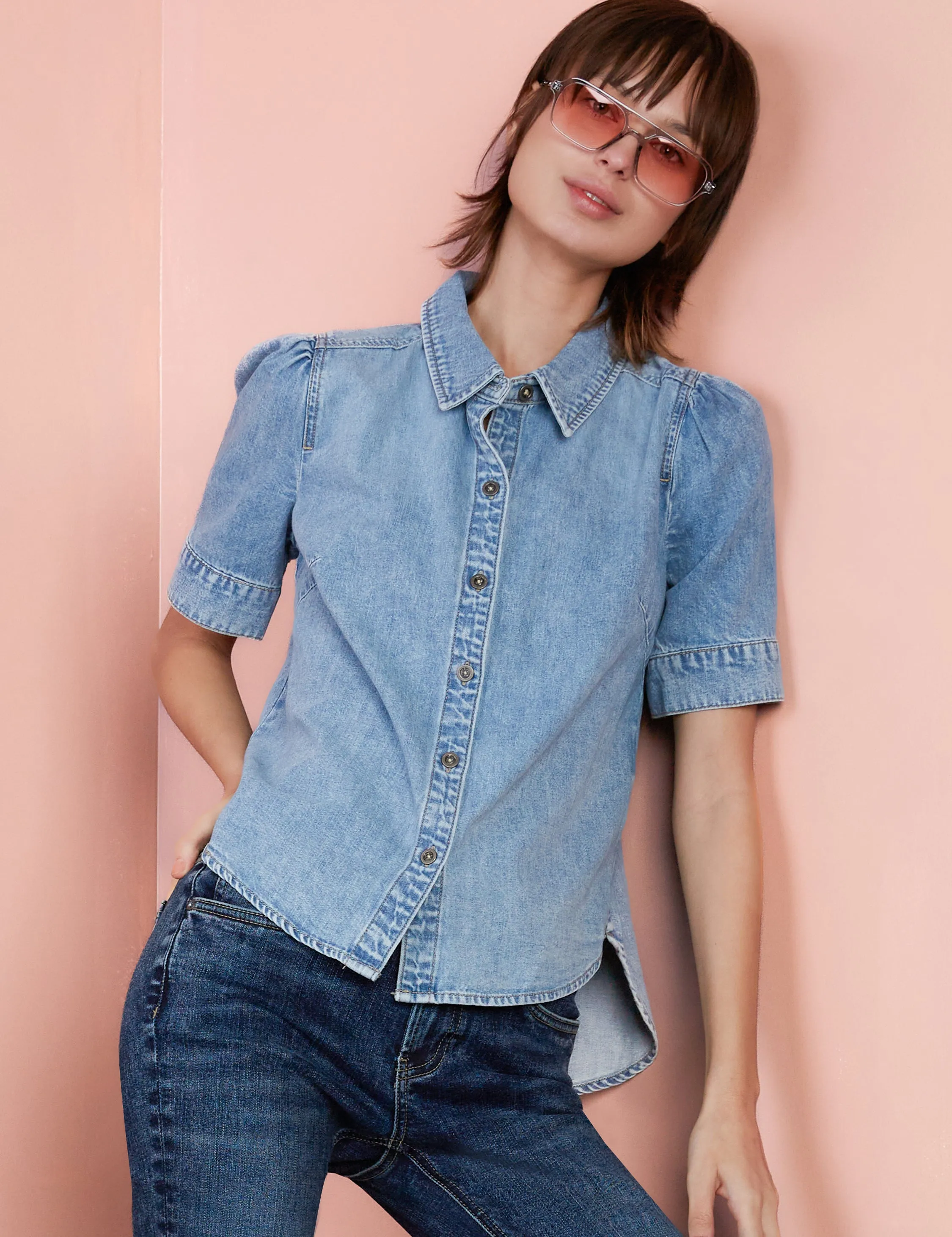 Perfect Puff Denim Shirt