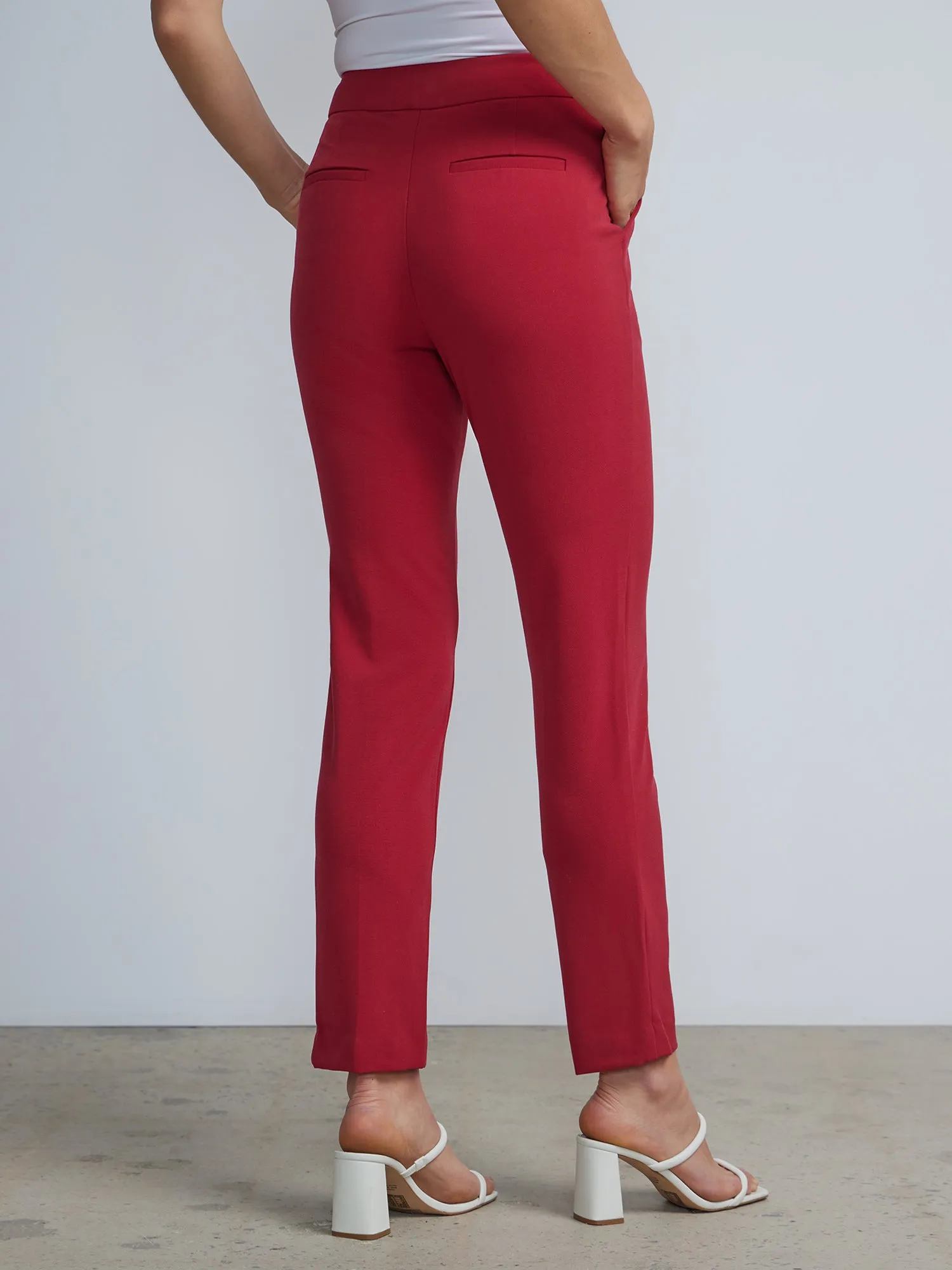 Petite Mid-Rise Slim-Leg Pant - Essential Stretch