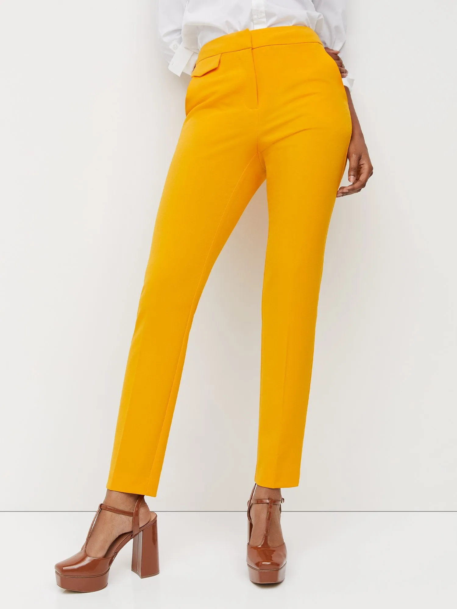 Petite Mid-Rise Slim-Leg Pant - Essential Stretch