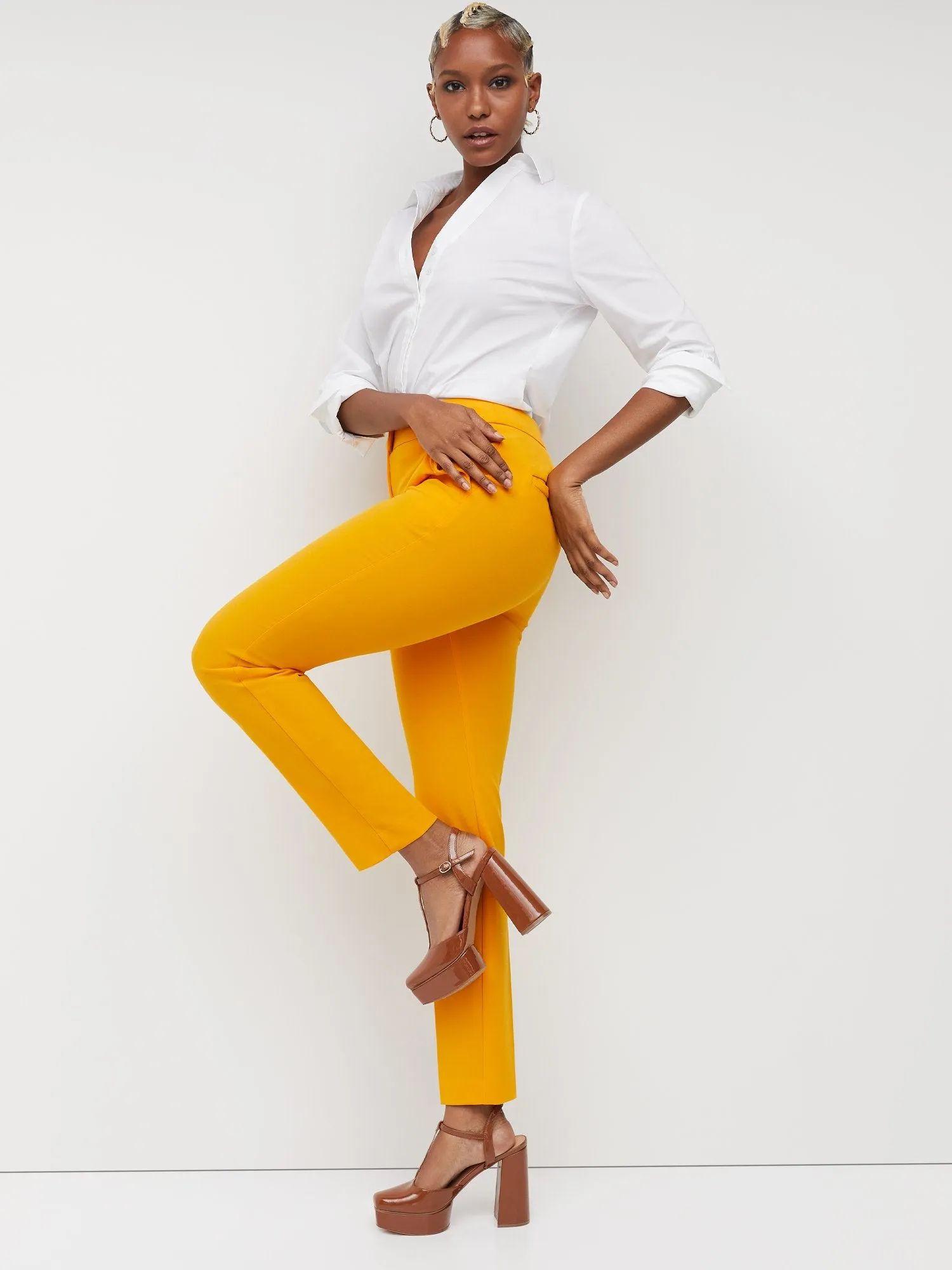 Petite Mid-Rise Slim-Leg Pant - Essential Stretch