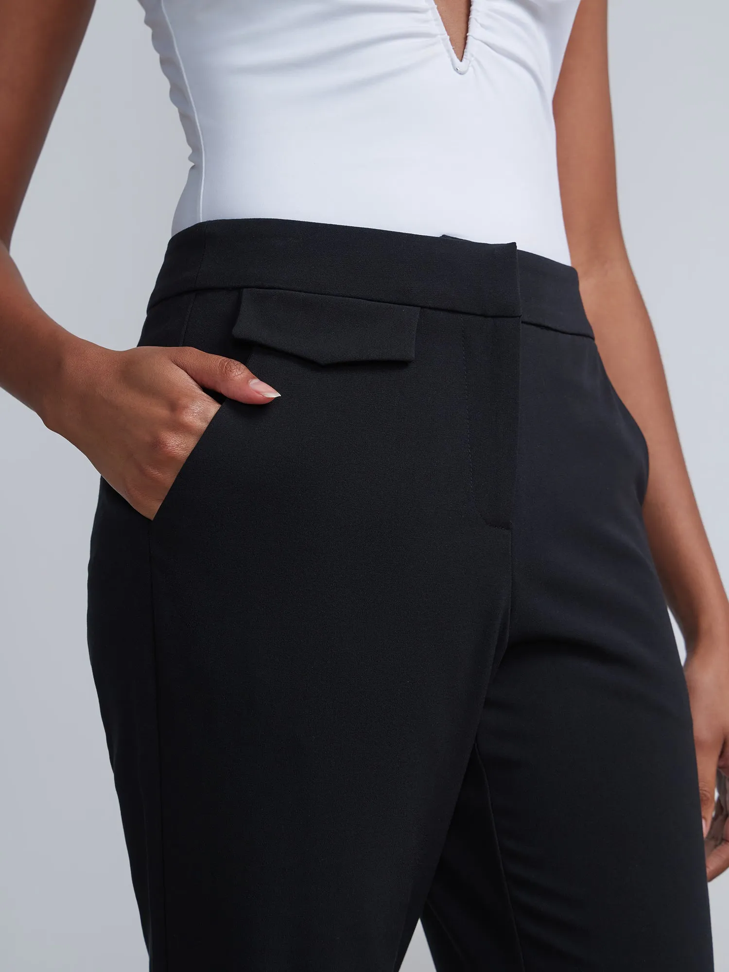 Petite Mid-Rise Slim-Leg Pant - Essential Stretch