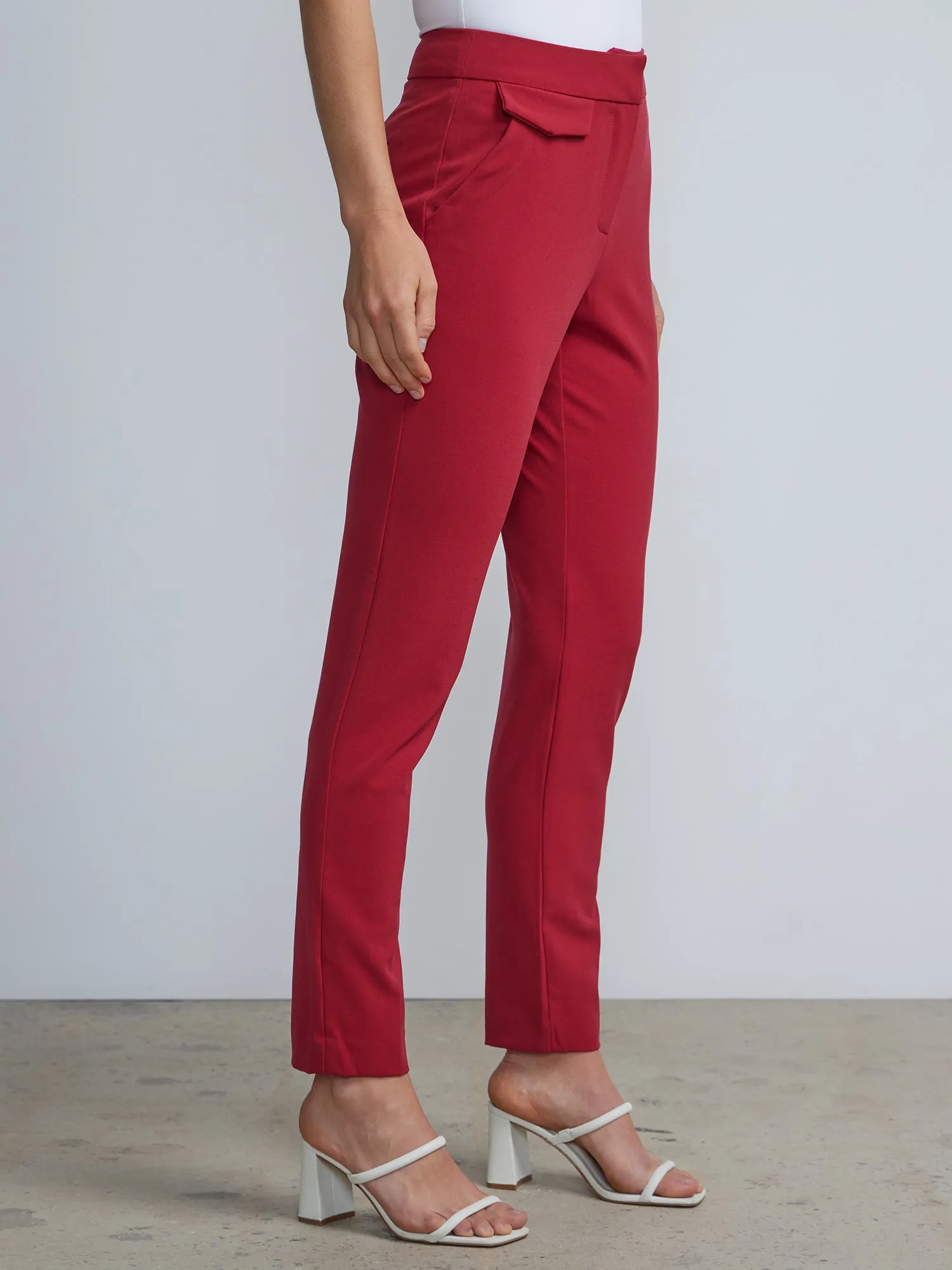 Petite Mid-Rise Slim-Leg Pant - Essential Stretch