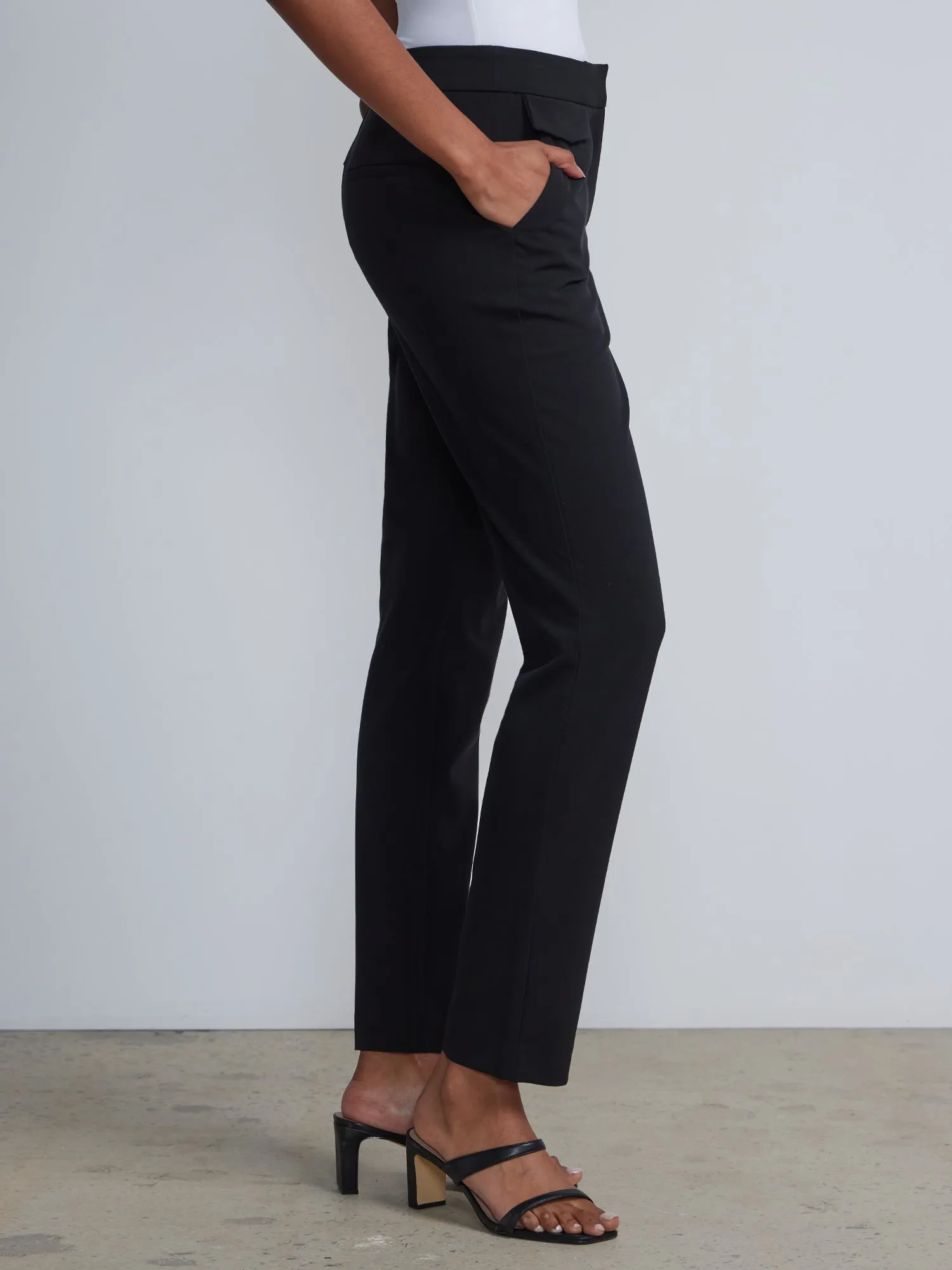 Petite Mid-Rise Slim-Leg Pant - Essential Stretch