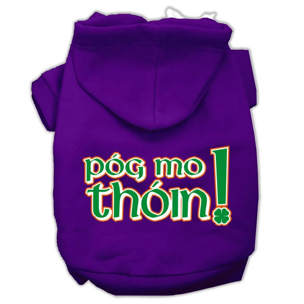 Pog Mo Thoin Screen Print Pet Hoodies Purple Size XL (16)