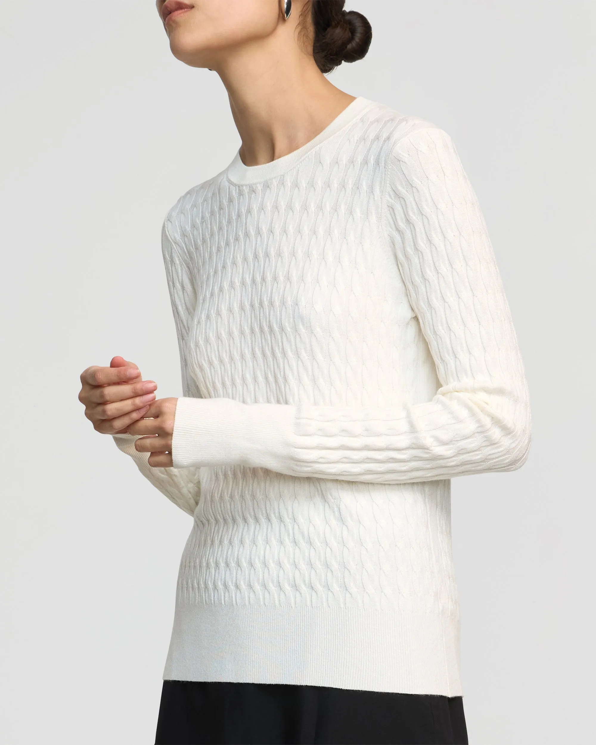 Rania Lightweight Cable Sweater