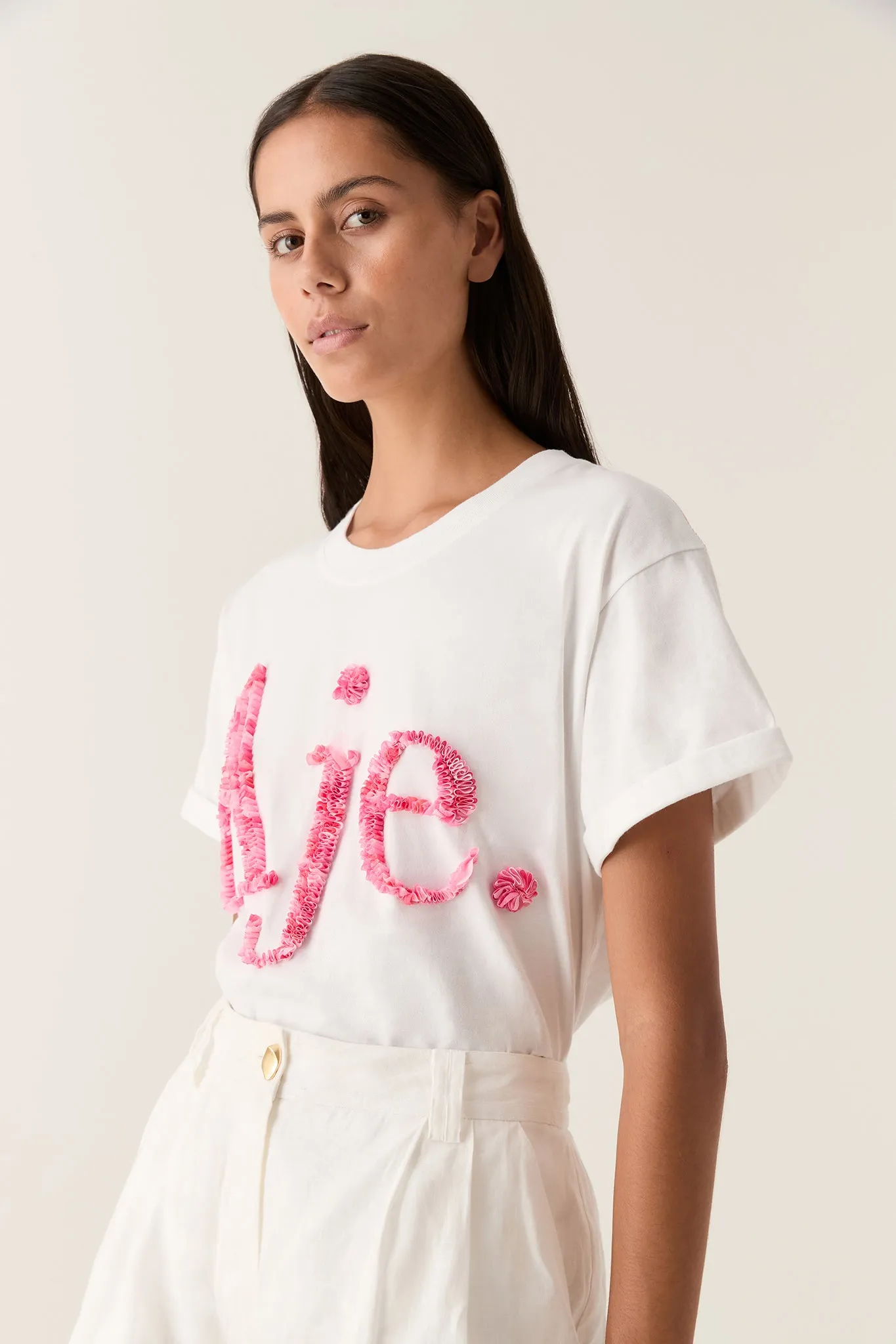 Rayna Ruched Logo Tee