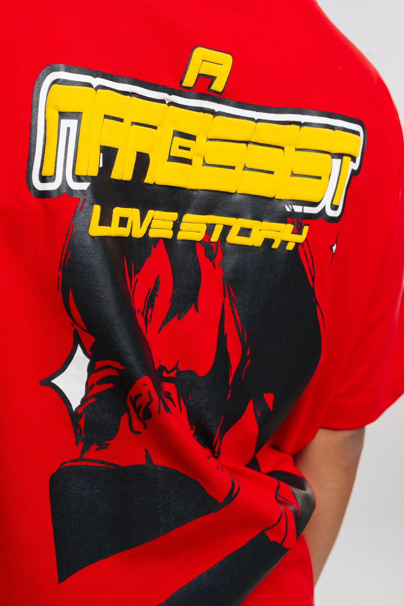 Red Narcissist Men's Oversized Tees