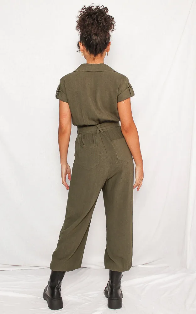 Safari Jumpsuit - Khaki