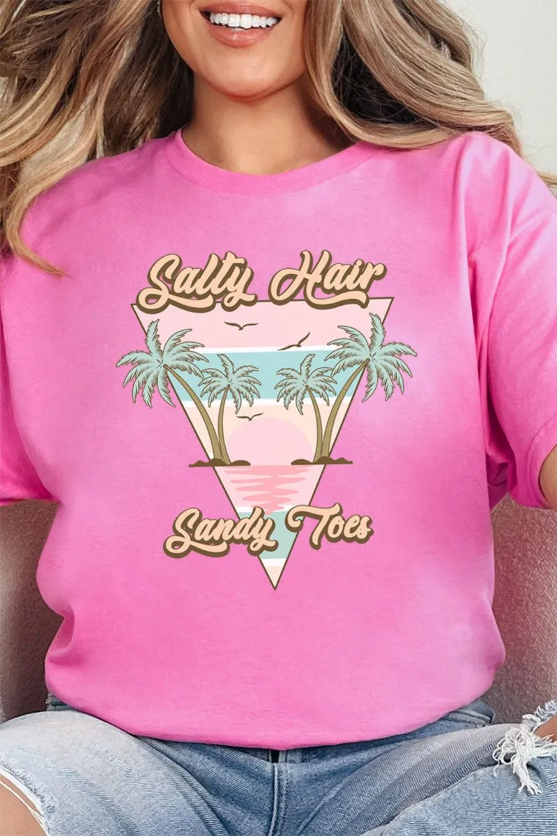 Salty Hair Sandy Toes Short Sleeve Relaxed Fit T-Shirt