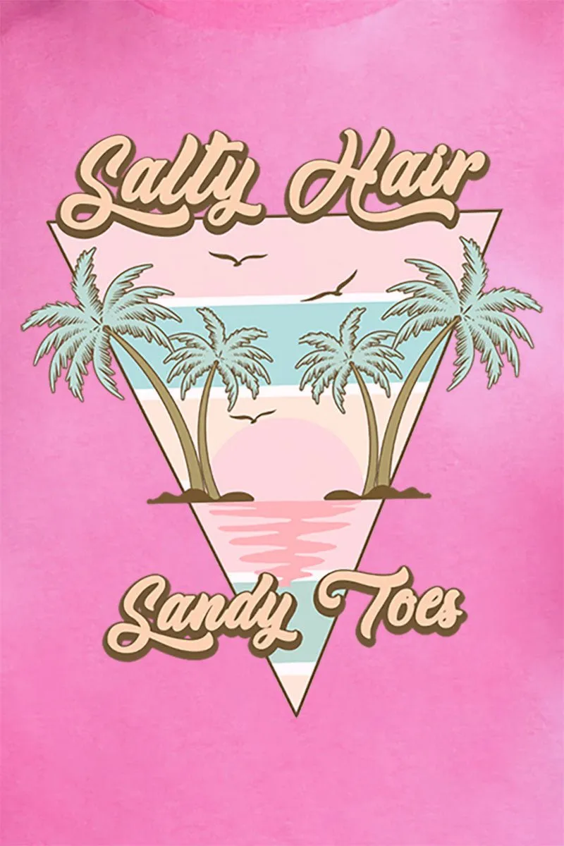 Salty Hair Sandy Toes Short Sleeve Relaxed Fit T-Shirt