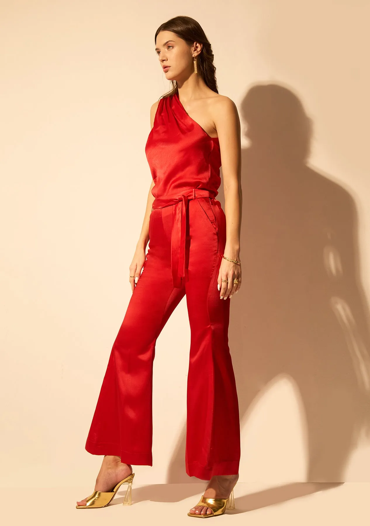 Satin One shoulder Women's Co-ord Set