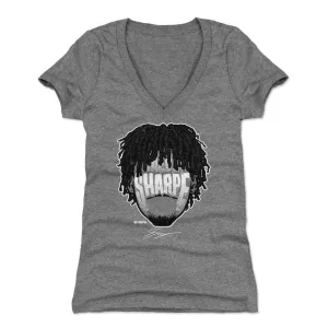 Shaedon Sharpe Portland Player Silhouette Women's V-Neck T-Shirt