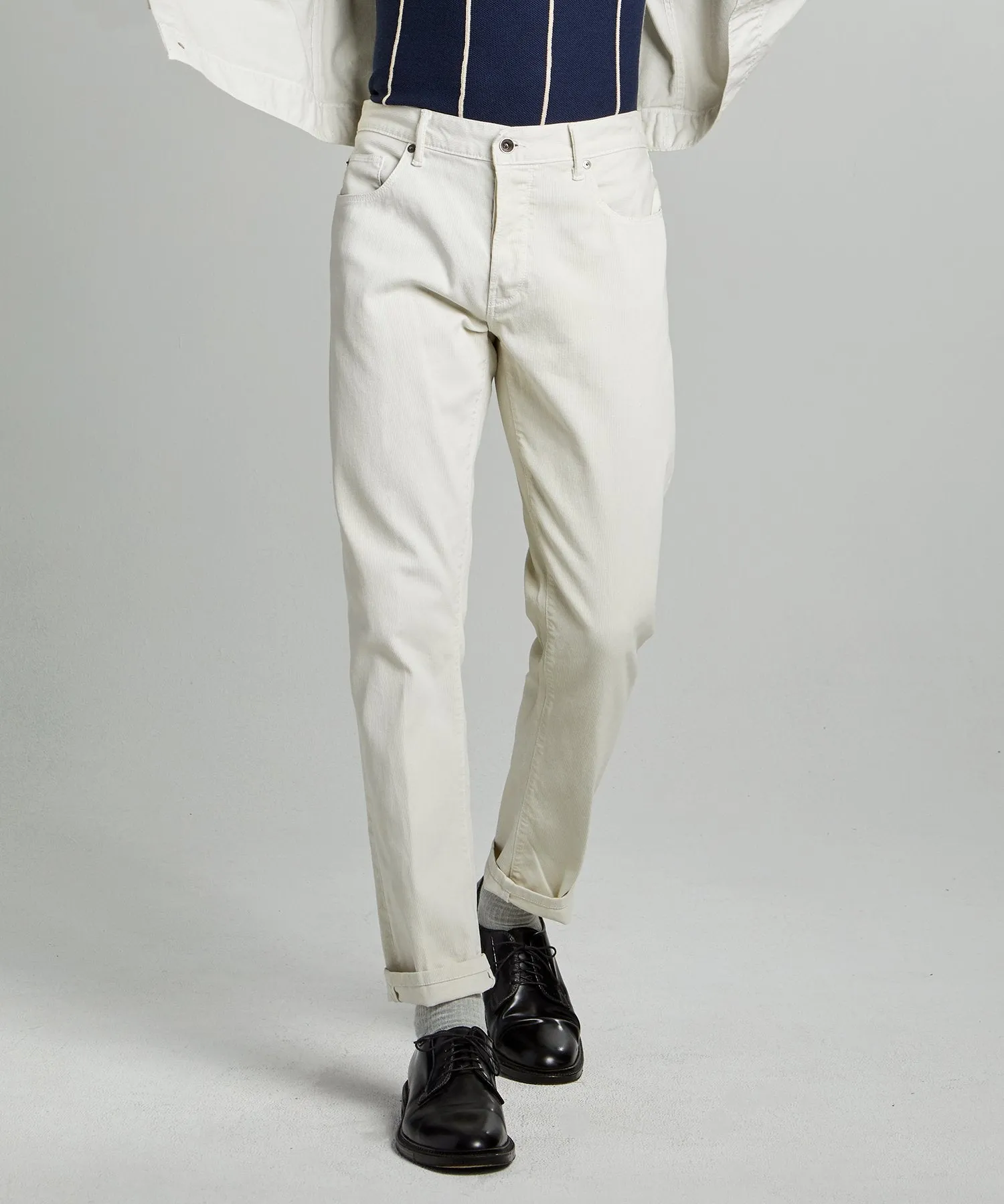 Slim 5-Pocket Bedford Cord Pant in Birch