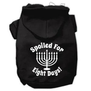 Spoiled for 8 Days Screenprint Dog Pet Hoodies Black Size Med (12)