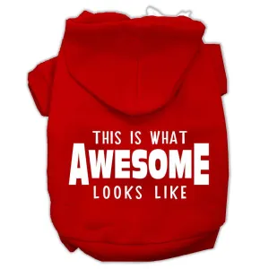 This is What Awesome Looks Like Dog Pet Hoodies Red Size XS (8)