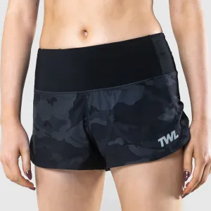 TWL - WOMEN'S MOTION SHORTS - BLACK CAMO