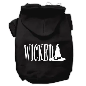 Wicked Screen Print Pet Hoodies Black Size XL (16)